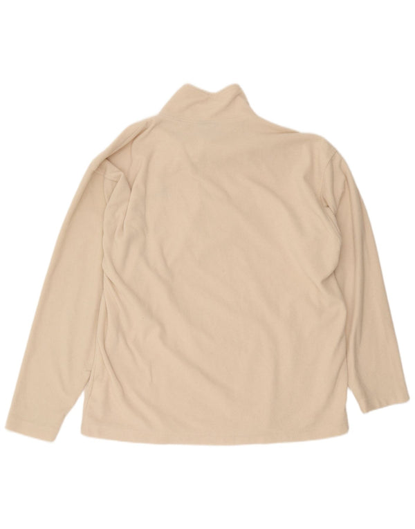 Kappa Pull polaire à col zippé pour homme 2XL Beige Polyester