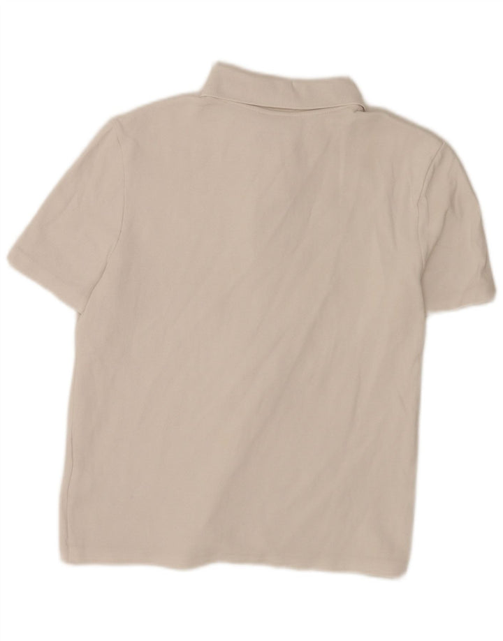 Lacoste Femme Regular Fit Polo Taille 40 Coton Blanc Moyen