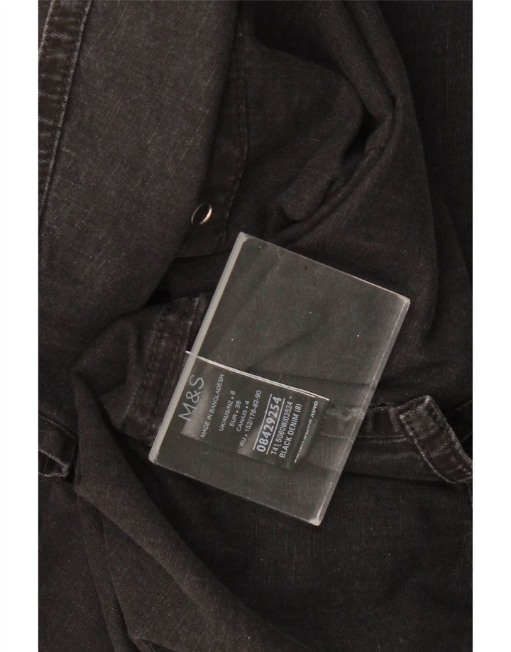 MARKS & SPENCER Chemise en jean pour femme UK 8 Small Noir Coton
