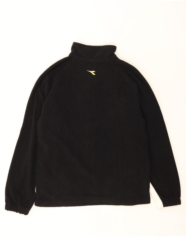 Diadora Veste Polaire Homme UK 40 Large Noir Colorblock Polyester