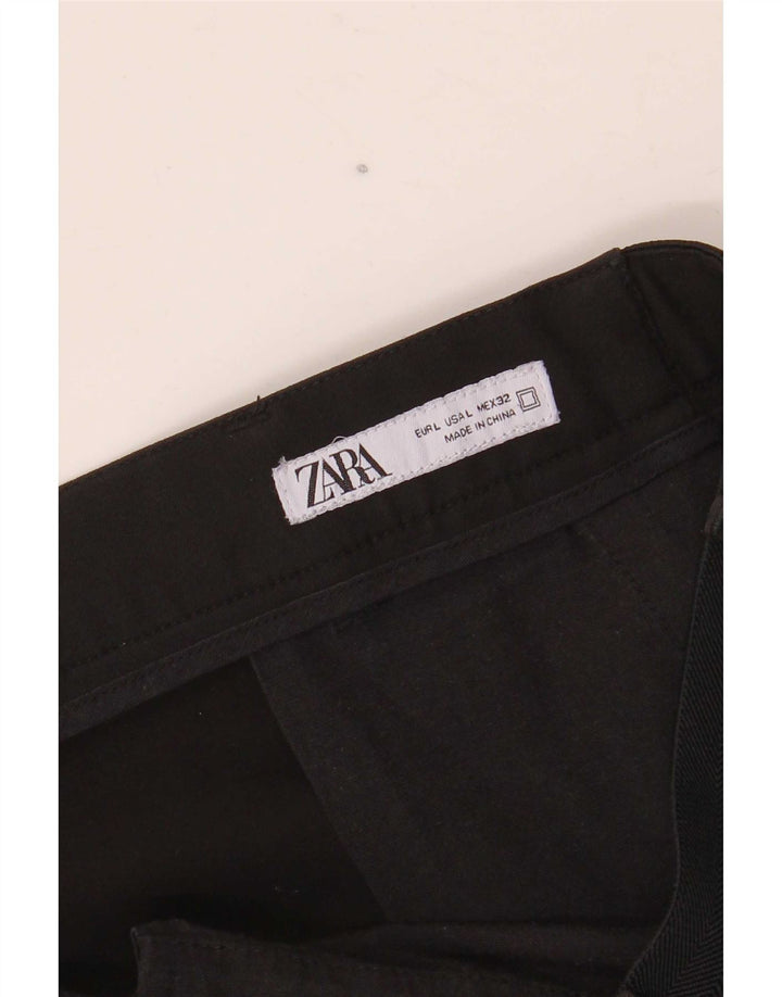 Zara Pantalon Chino Slim Homme Large W32 L27 Noir