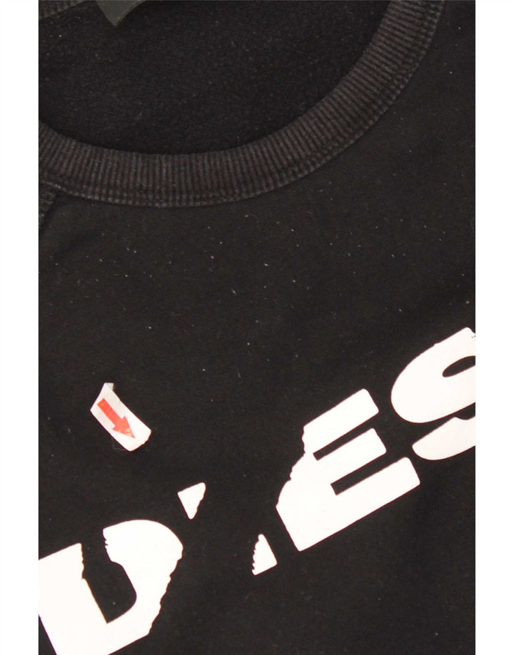 Diesel Sweat-shirt graphique pour hommes, grand coton noir