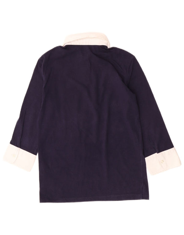 Fred Perry Polo de rugby pour femme UK 14 Large Bleu marine Colourblock