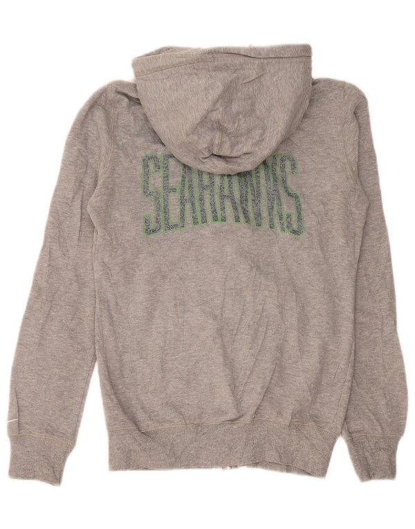 Nike Womens Seattle Seahawks Zip Sweat à capuche UK 10 Petit Gris Moucheté