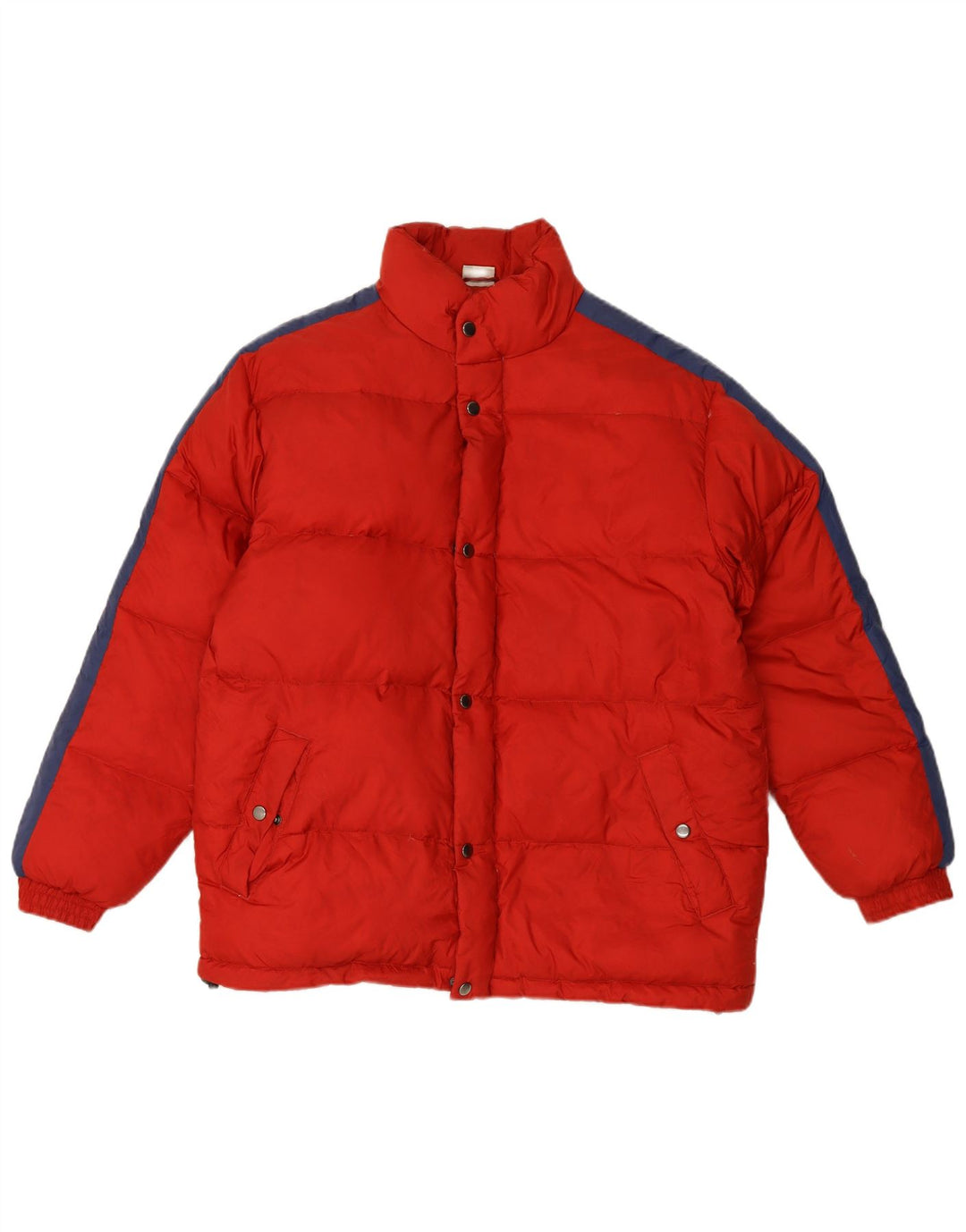 ACTIVE Mens Padded Jacket UK 38 Medium Red Colourblock Nylon