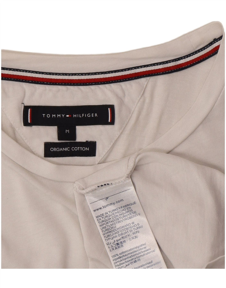 Tommy Hilfiger T-Shirt Graphique Homme Blanc Moyen Coton