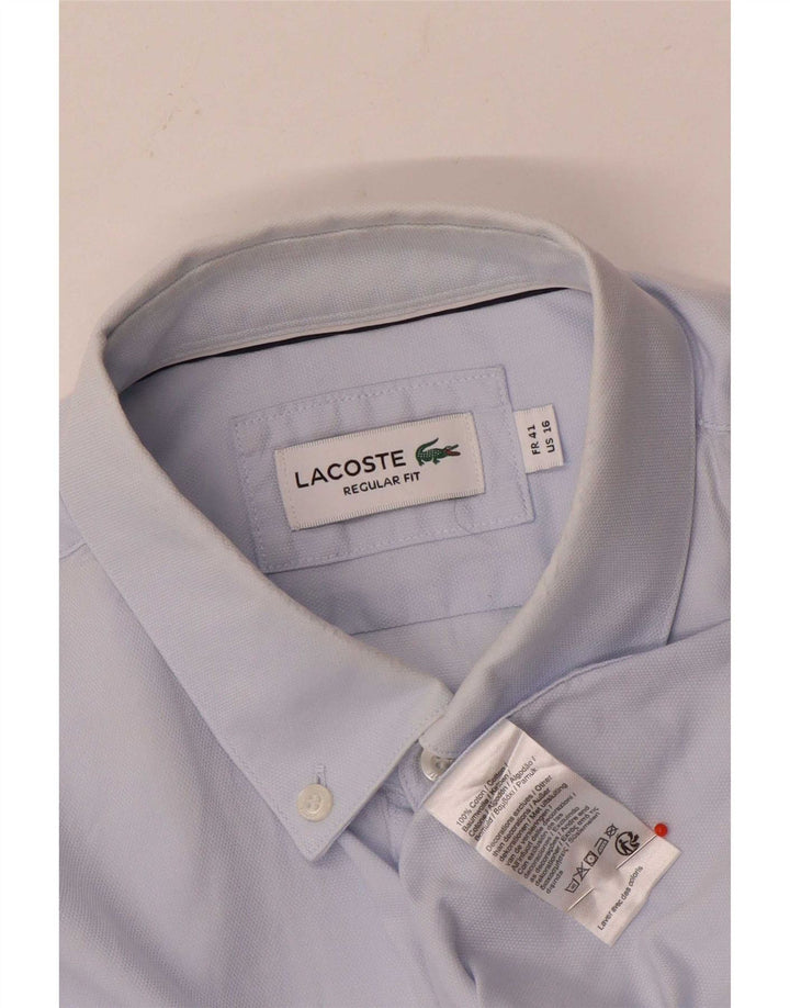 Lacoste Chemise Regular Fit Homme TAILLE 41 16 Grand Coton Bleu