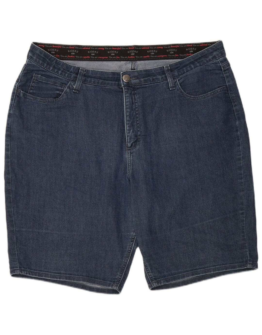 LEE Short en jean taille haute Riders pour femme US 20 3XL W40 Bleu Coton