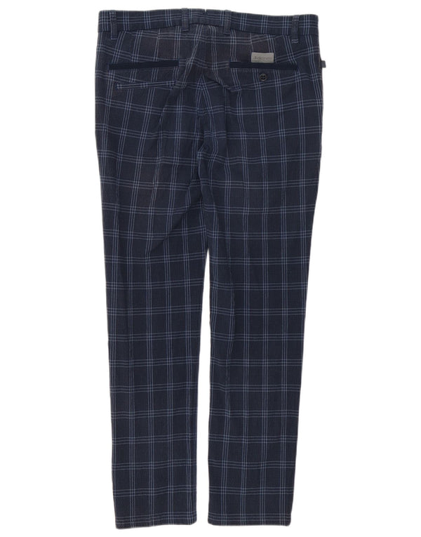 Jeckerson Pantalon de Costume Slim Autograph pour Homme W32 L29 Bleu Marine à Carreaux en Coton