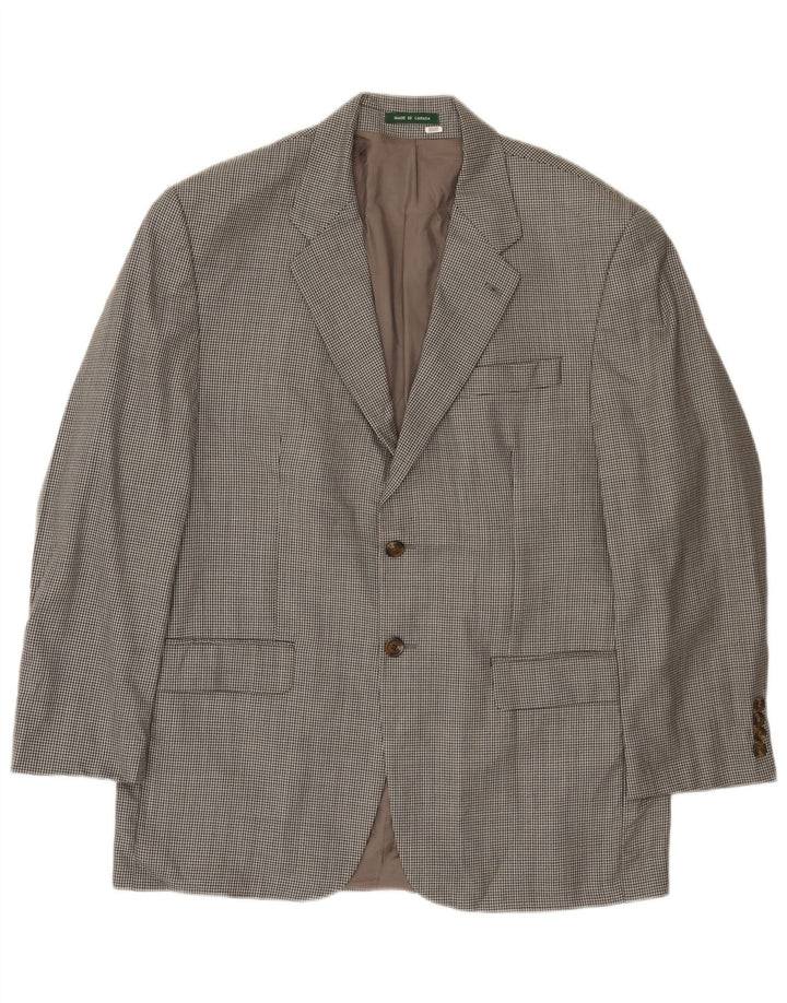 Ralph Lauren Veste blazer à 2 boutons pour homme UK 42 Grand pied-de-poule gris