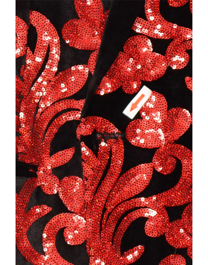 Veste Blazer Homme Vintage UK 40 Grand Paisley Rouge