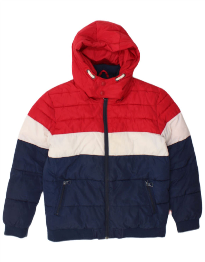 Levi's Veste matelassée à capuche garçon 11-12 ans Bleu marine colour block