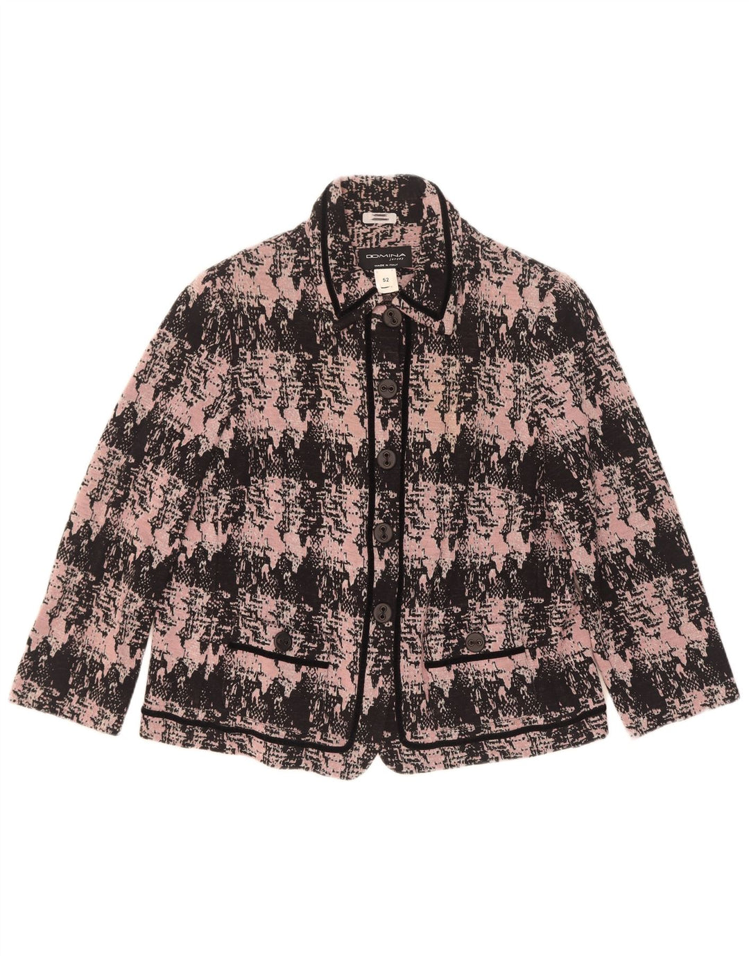 Domina Veste blazer à 5 boutons pour femme Motif abstrait IT 52 2XL Laine rose