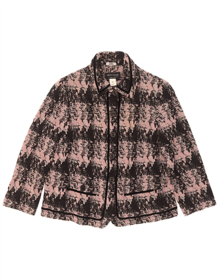 Domina Veste blazer à 5 boutons pour femme Motif abstrait IT 52 2XL Laine rose