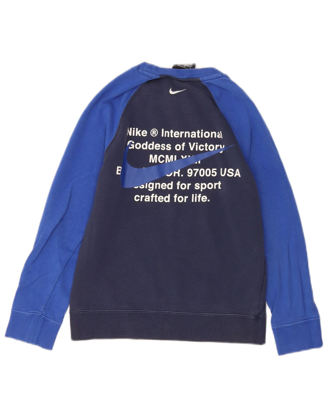 Nike Sweat-shirt graphique pour garçon 10-11 ans Bleu moyen colour block