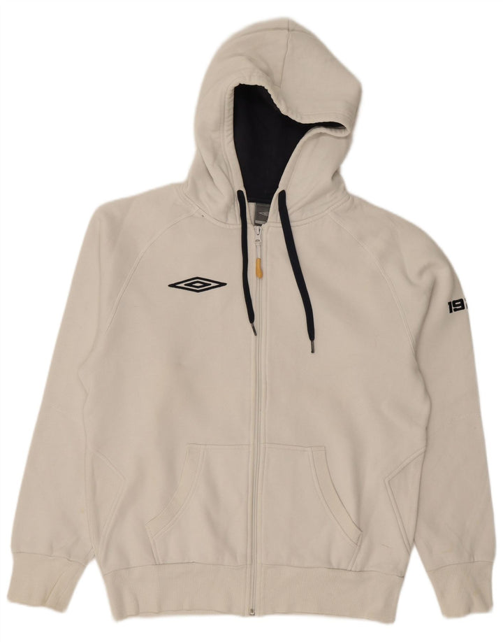 UMBRO Pull à Capuche Zippé Homme Blanc Moyen Coton