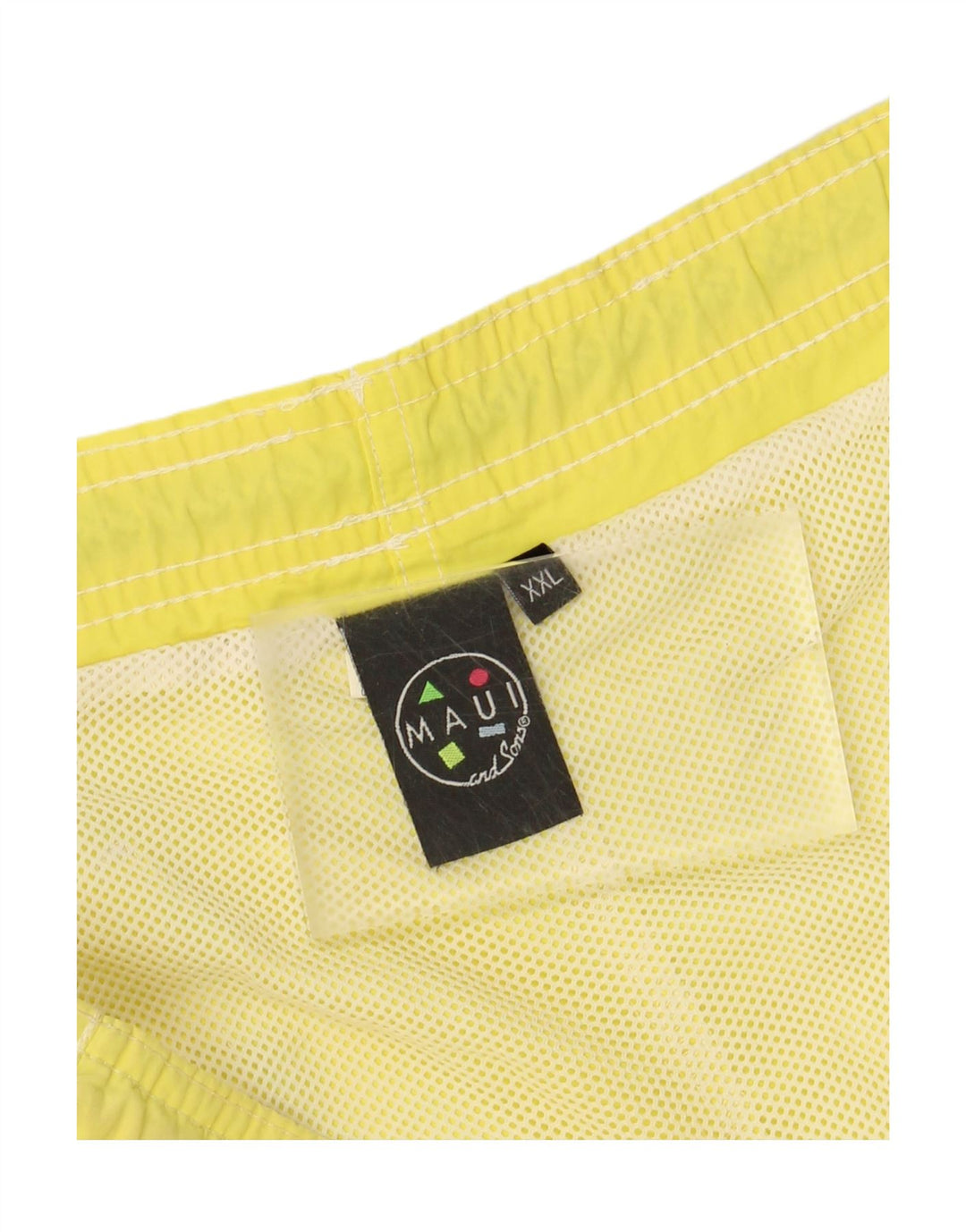 MAUI AND SONS Mens Swimming Shorts 2XL  Yellow Polyamide
