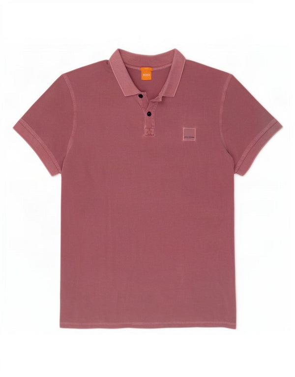 Hugo Boss Polo Slim Fit 3XL Rouge Coton Homme