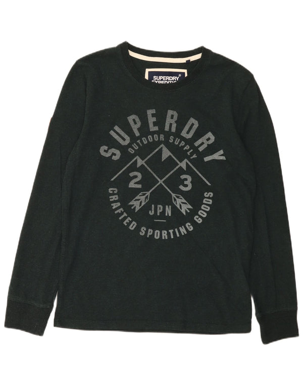 Superdry Haut graphique à manches longues XL en coton vert pour homme
