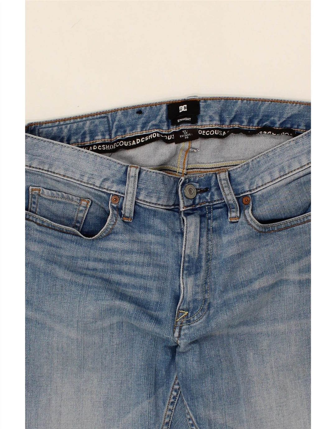 DC Mens Denim Shorts W30 Medium Blue Cotton Vintage DC and Second-Hand DC from Messina Hembry 