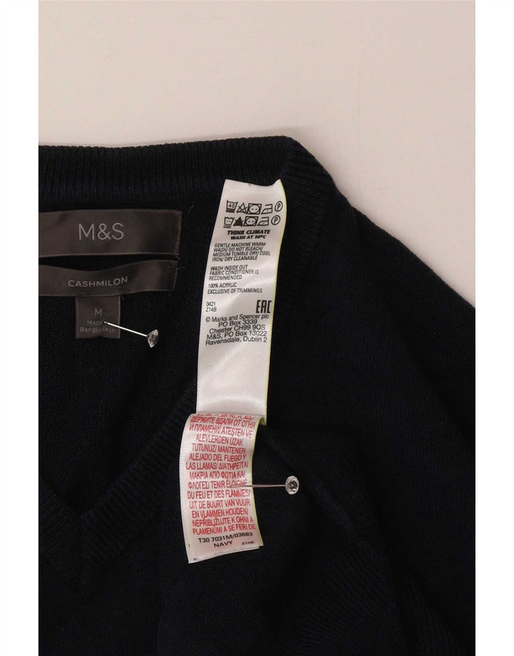 Marks & Spencer Pull col V Homme Bleu Marine Moyen Acrylique