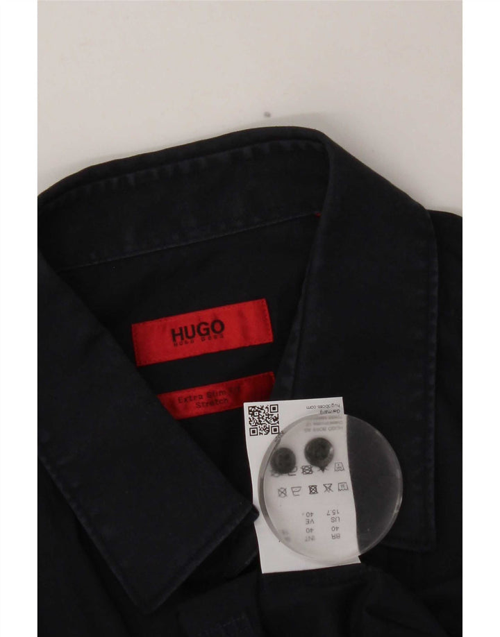 Hugo Boss Chemise extra slim fit taille 40 coton bleu marine moyen