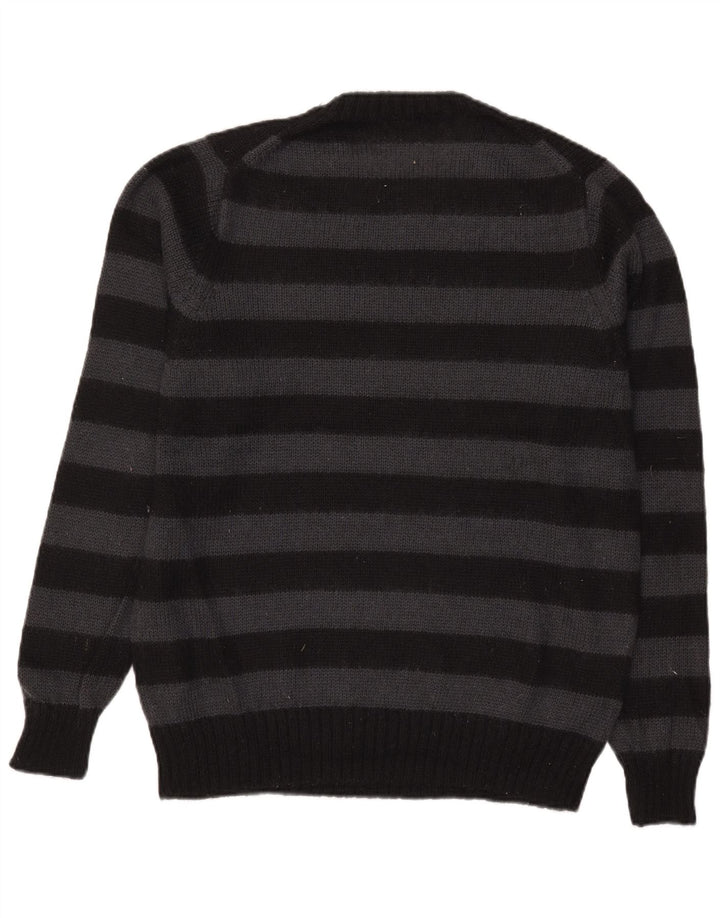 Marks & Spencer Pull à col zippé pour homme avec autographe rayé noir moyen
