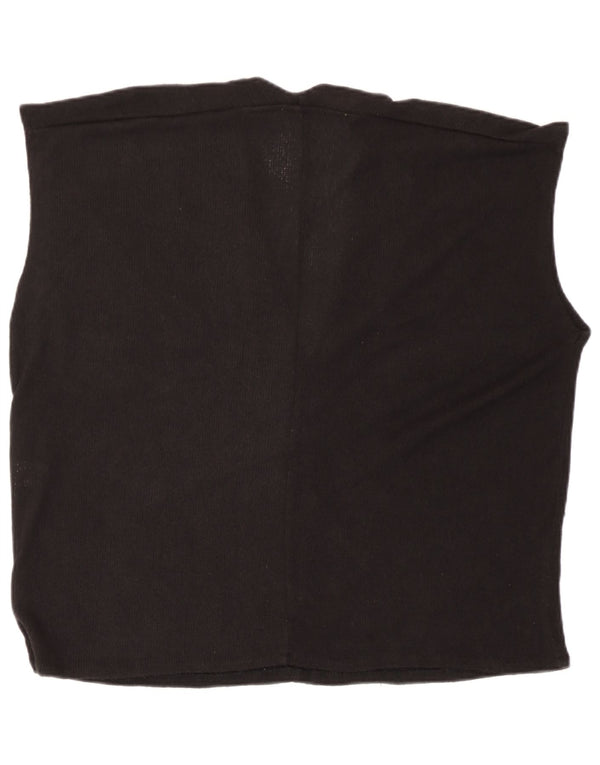 Zara Débardeur surdimensionné pour femme UK 10 Small Noir Viscose