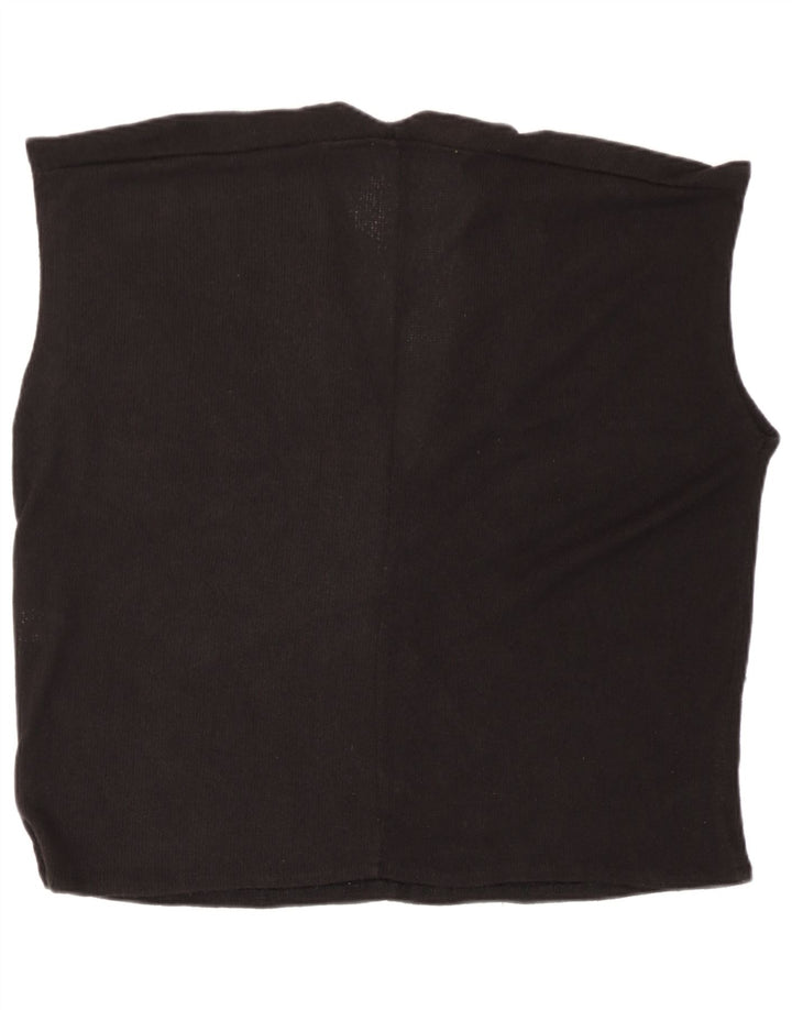 Zara Débardeur surdimensionné pour femme UK 10 Small Noir Viscose