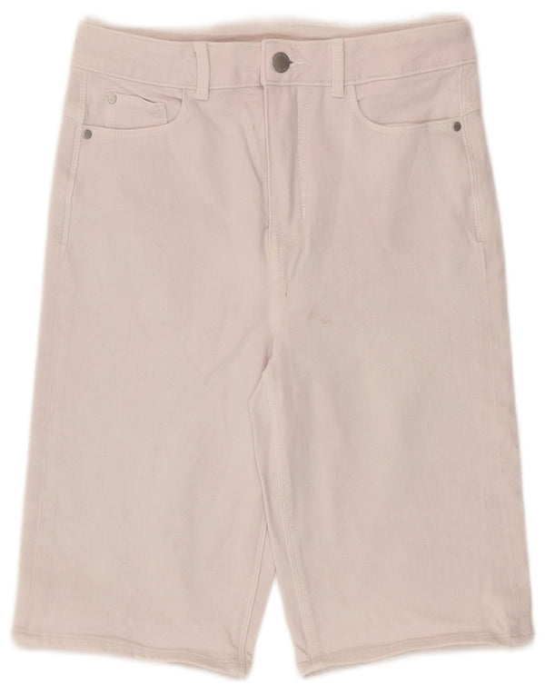 Marks & Spencer Short en jean taille haute pour femme UK 10 Small W28 Coton rose