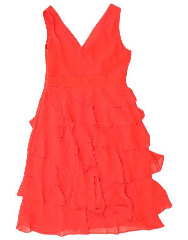 Debenhams Petite robe à volants sans manches pour femme UK 12 Rouge moyen Polyester