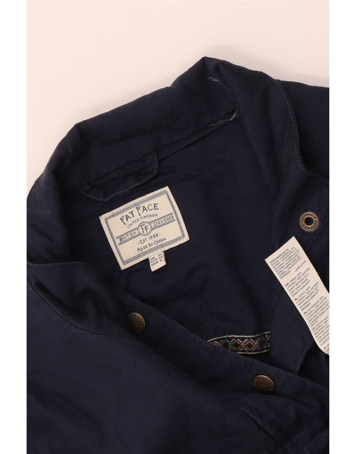 Fat Face Veste utilitaire militaire pour femme UK 10 Small Bleu marine Lyocell