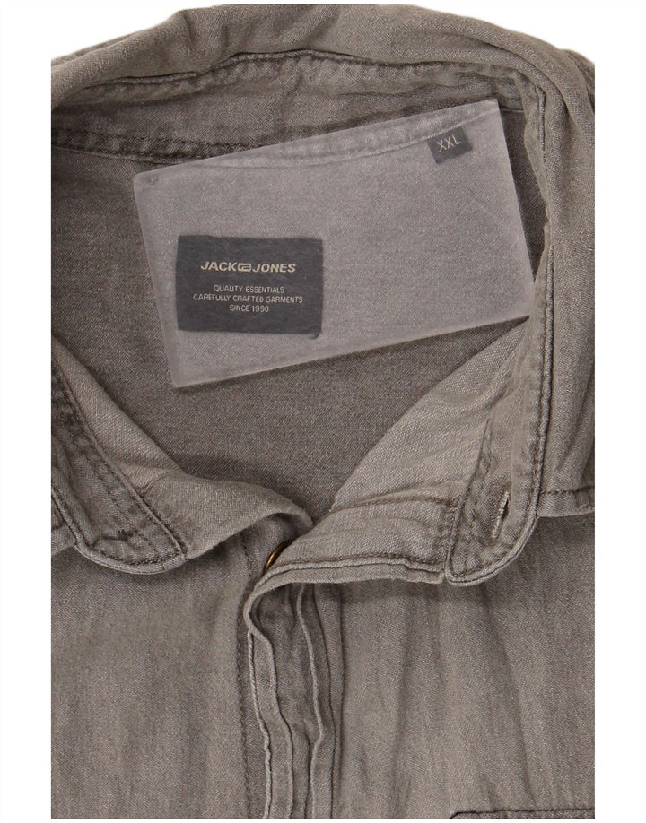 Jack & Jones Chemise Homme 2XL Gris Coton