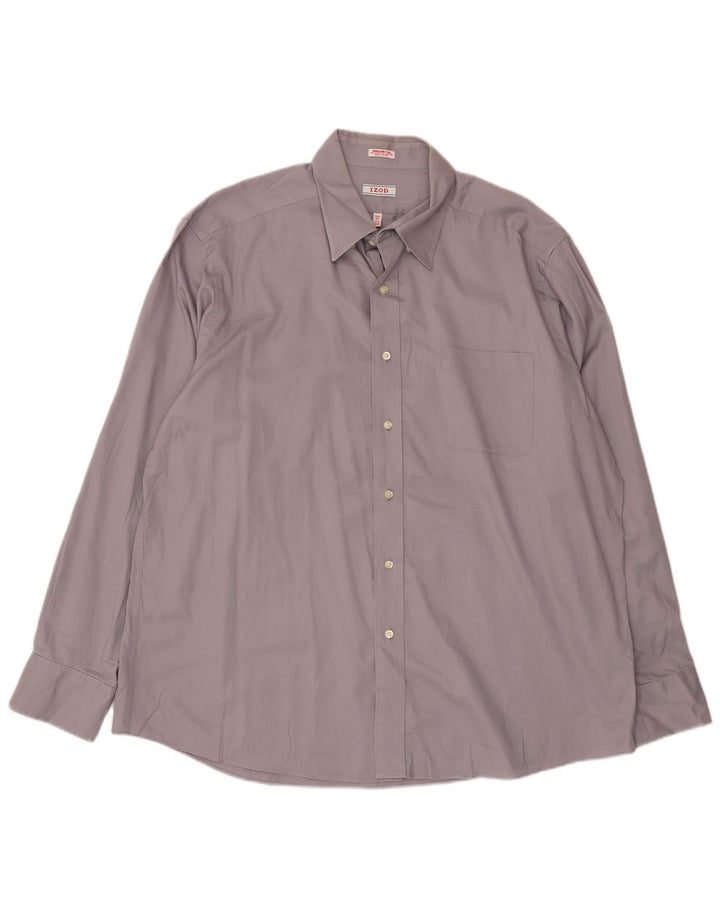 Izod Chemise Homme Taille 17 1/2 XL Coton Gris