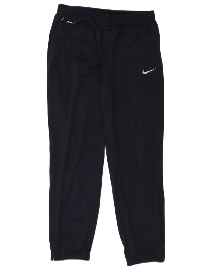 Nike Pantalon de survêtement Dri Fit pour homme en polyester bleu marine Taille L