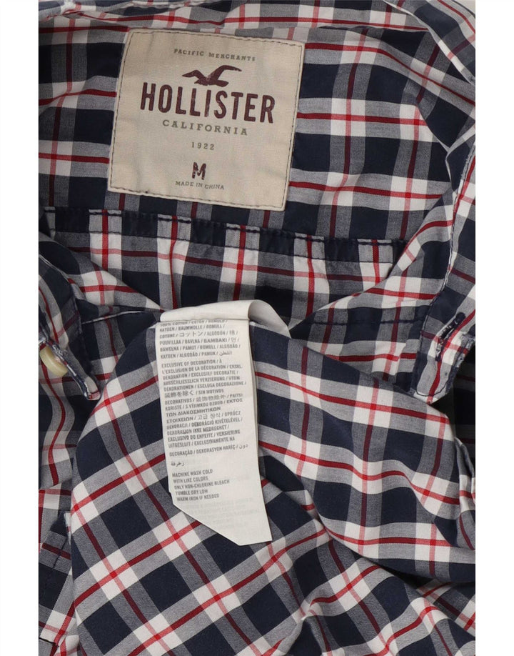Hollister Chemise Homme Bleu Marine Moyen Carreaux Coton