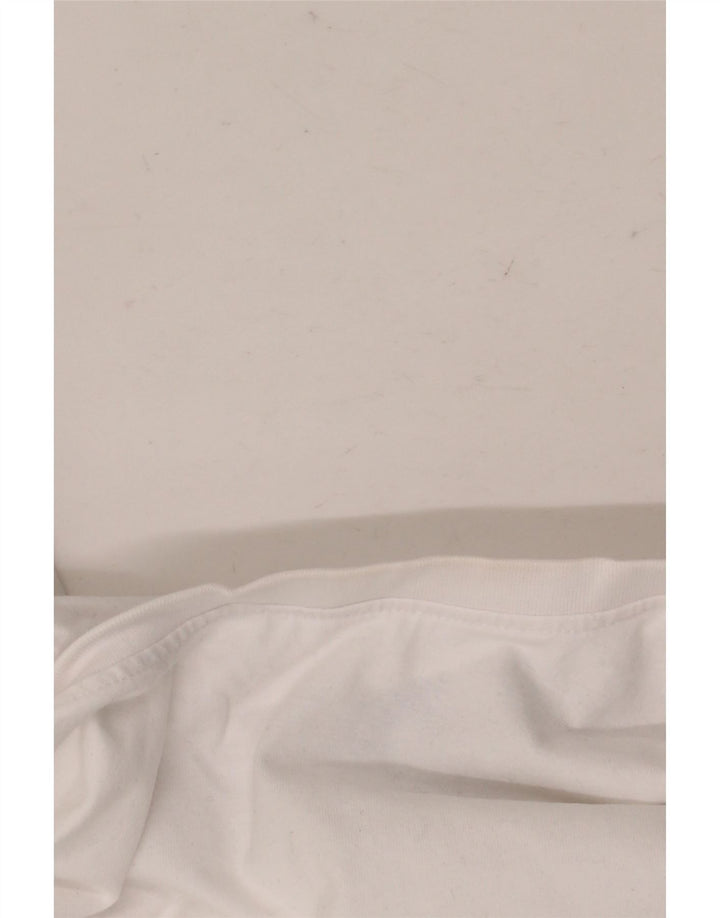 CREW CLOTHING T-Shirt Homme Haut Large Blanc Coton