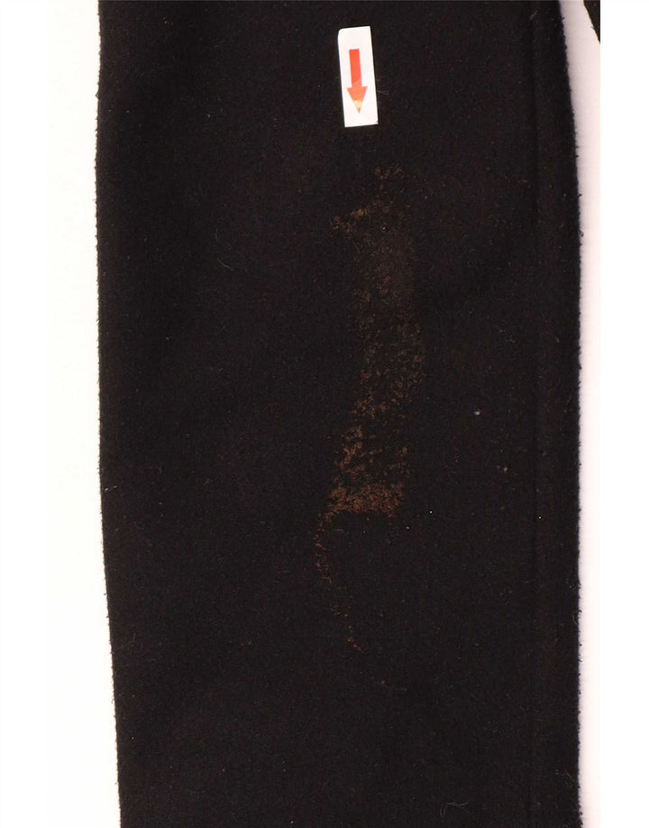 Zara Womens Open Overcoat UK 10 Small Noir Polyester