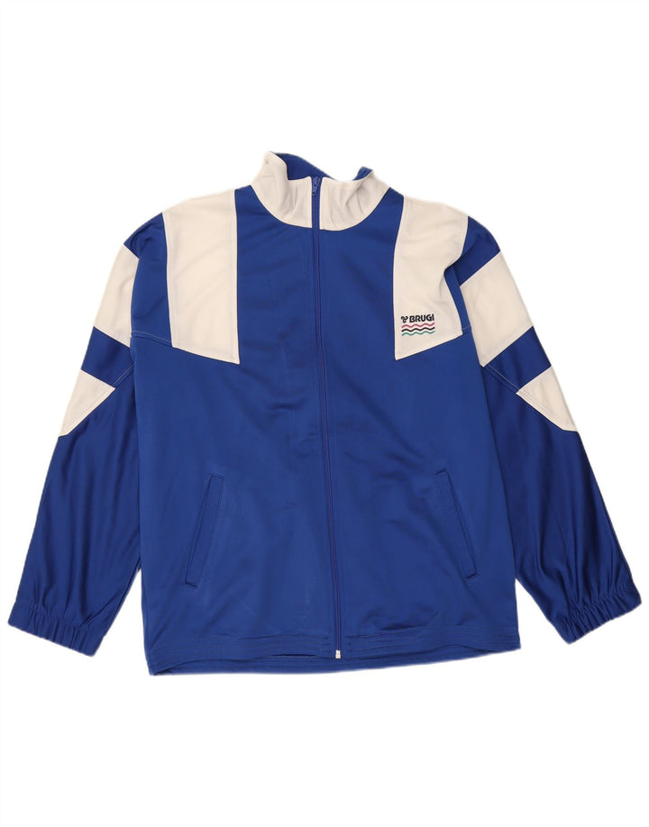 Brugi Veste de Survêtement Homme Bleu Moyen Polyester Colorblock