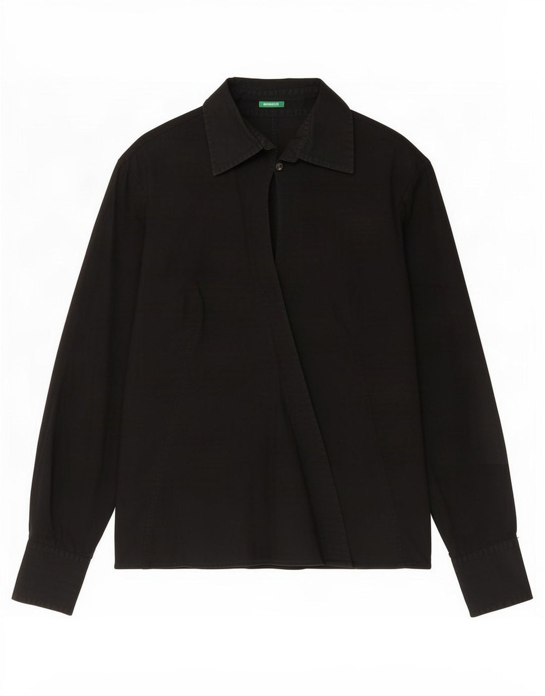 Benetton Chemise Femme UK 16 Large Noir