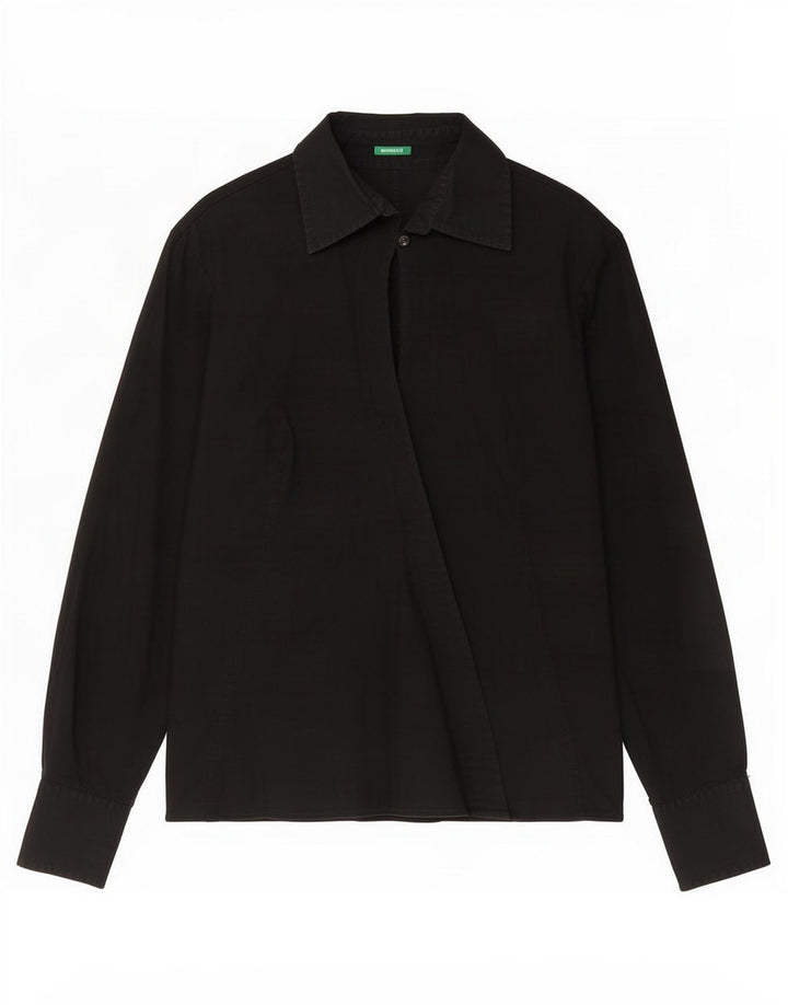 Benetton Chemise Femme UK 16 Large Noir