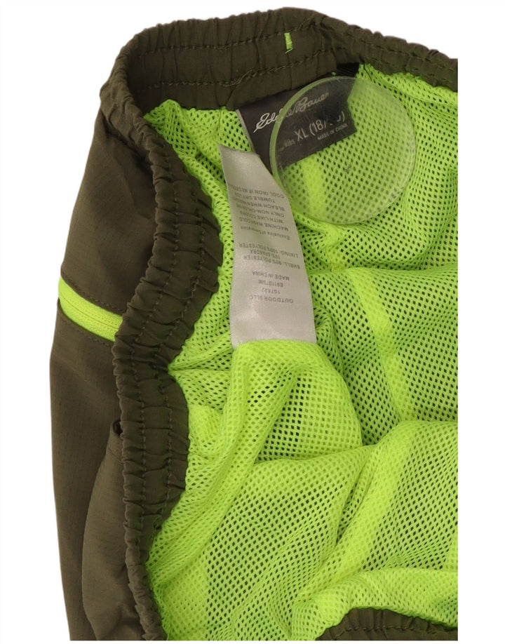 Eddie Bauer Short de sport garçon 15-16 ans XL Kaki Polyester