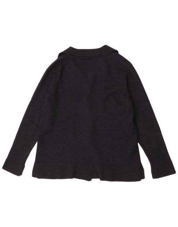 Marks & Spencer Pull Cardigan Femme UK 18 XL Bleu Marine Acrylique