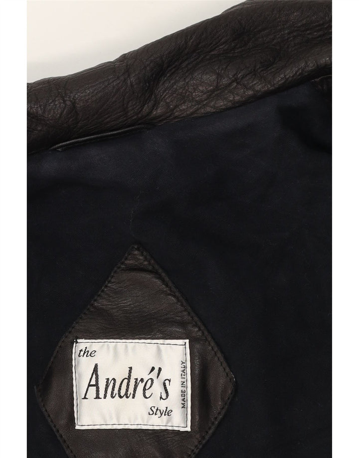 veste en cuir homme vintage UK 40 Grand cuir noir
