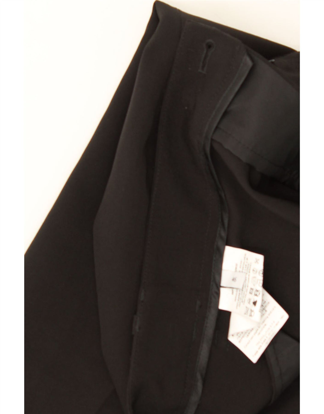 TRUSSARDI Womens Slim Chino Trousers IT 46 Large W32 L29 Black Polyester Vintage Trussardi and Second-Hand Trussardi from Messina Hembry 