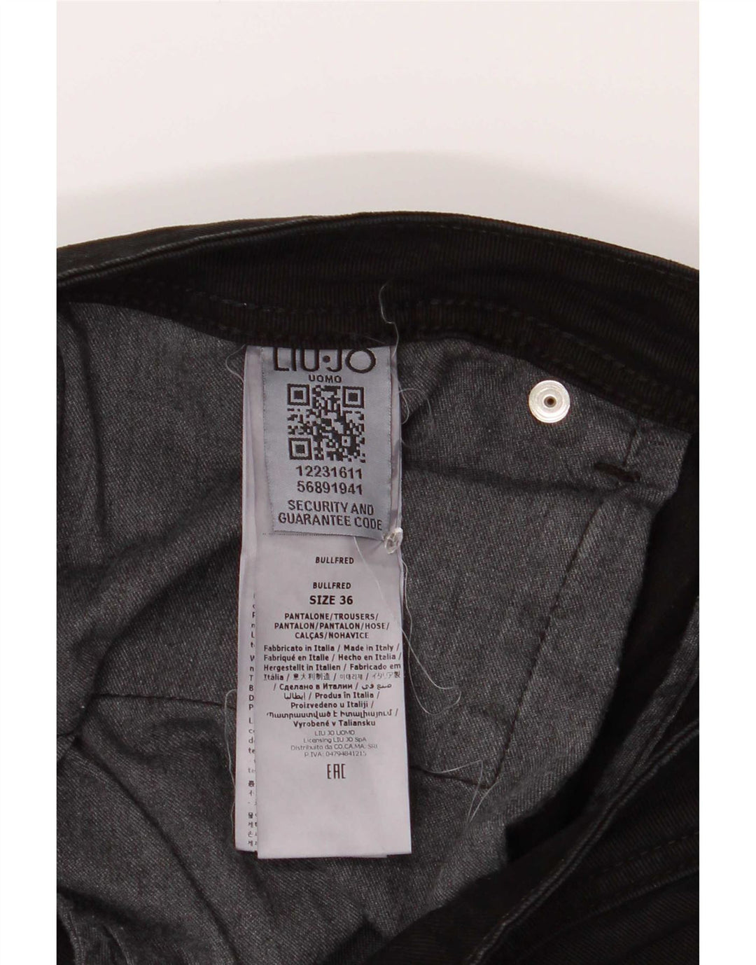 Liu Jo Jean Court Fred Regular W36 L29 Homme Noir Coton