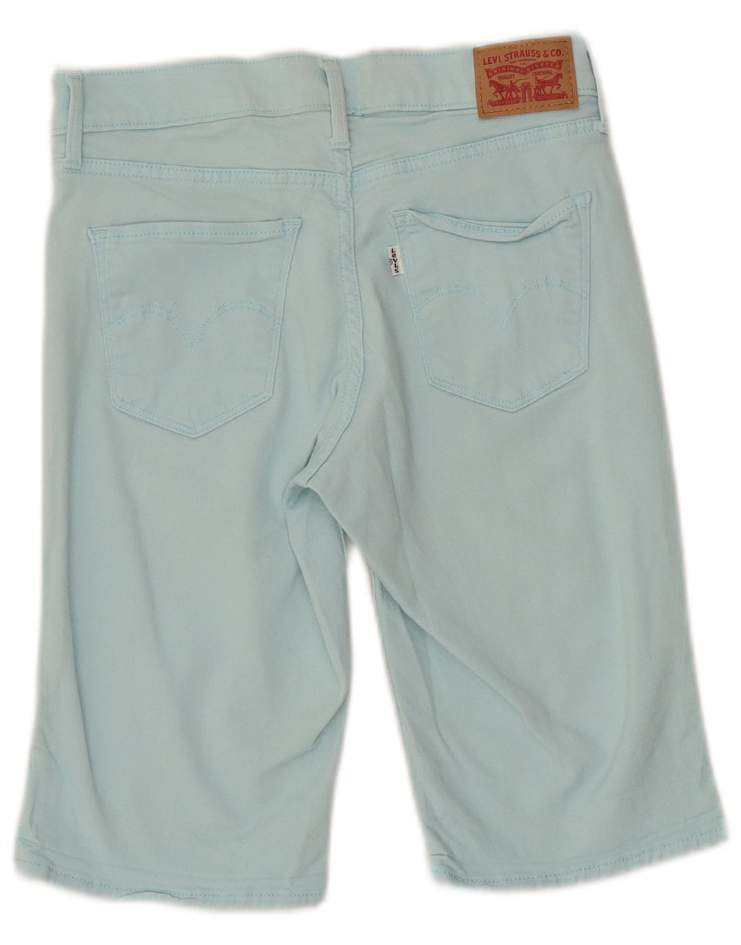 LEVI'S Short en Jean Femme W27 Petit Turquoise Coton