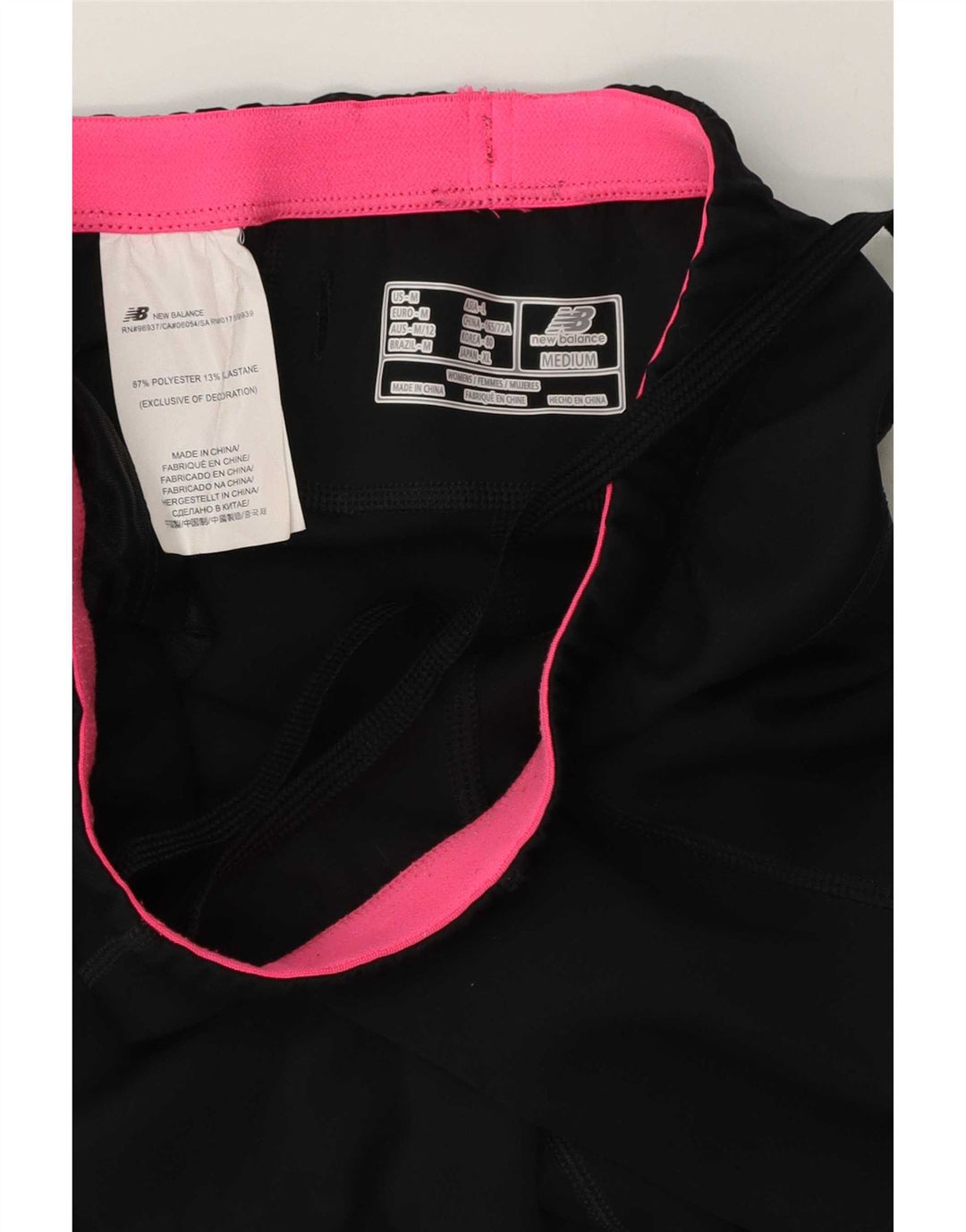 New Balance Pantalon de Survêtement Capri Femme UK 12 Medium Noir Polyester