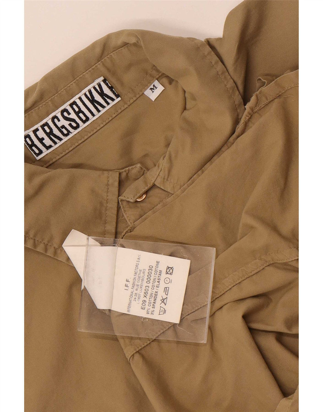 Bikkembergs Chemise à manches courtes pour homme en coton beige moyen
