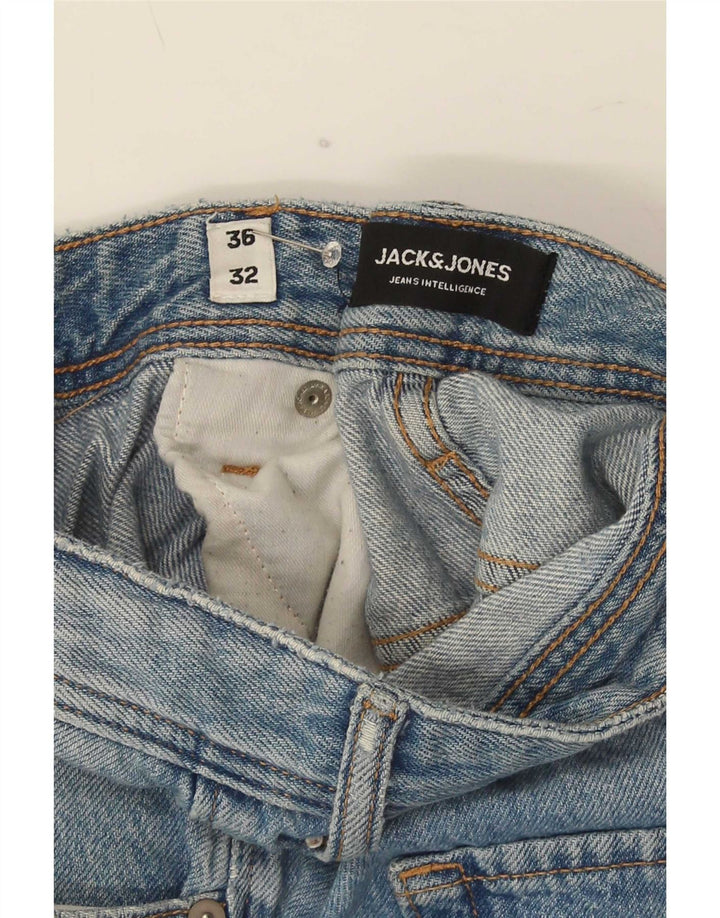 Jack & Jones Jean Slim effet vieilli W36 L28 bleu coton pour homme